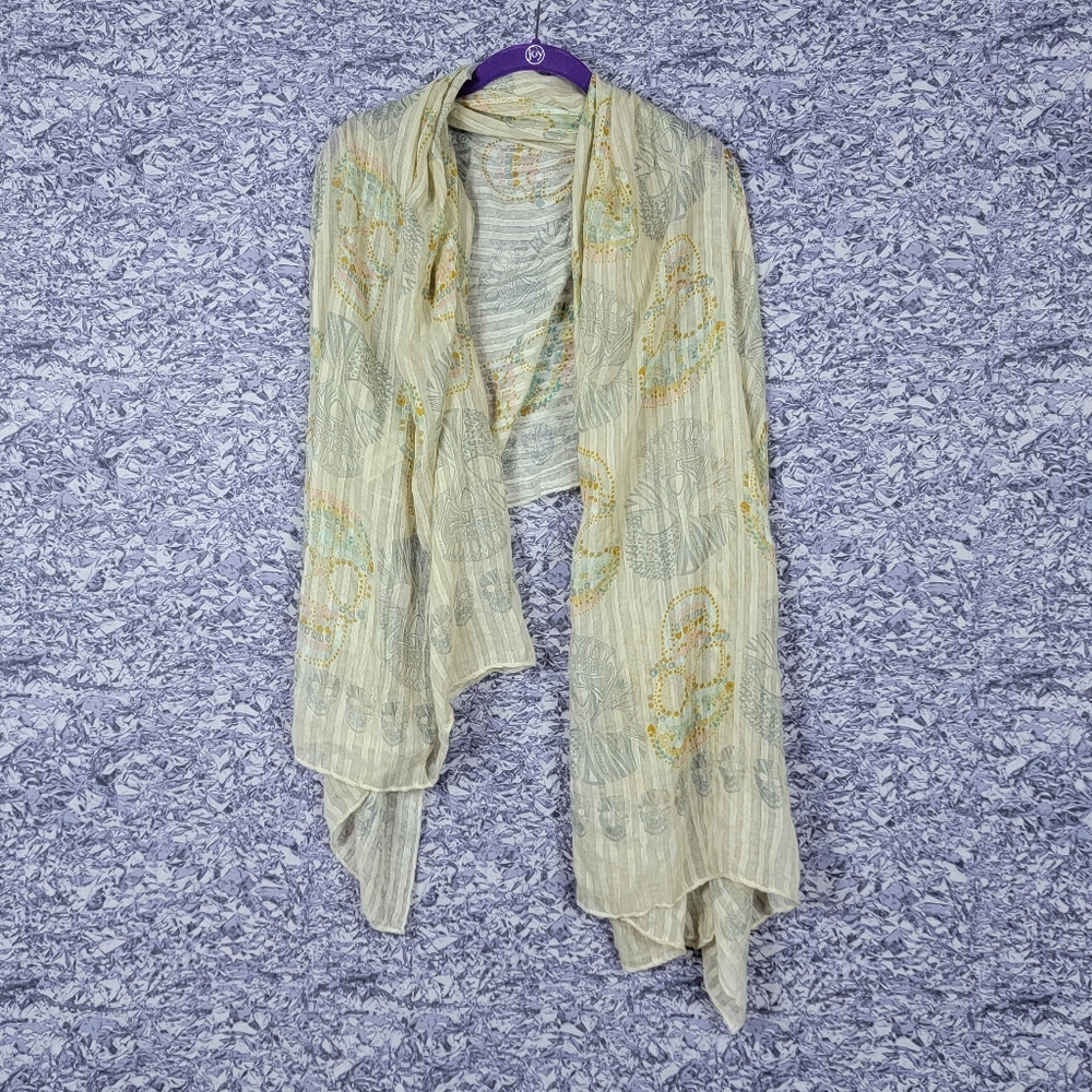 Cream Skull Scarf